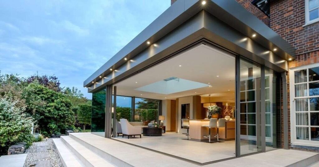 Corner set with fixed side panels – Origin Artisan Slim, 4000mm total width