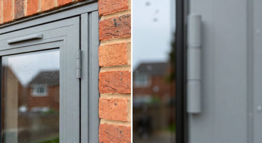 Notice how the sash sits perfectly flush with the frame – no step or overlap.