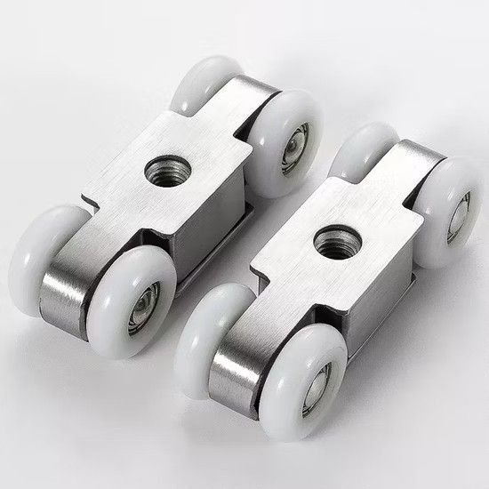 Top-hung systems (shown here) carry all weight from the header—no floor track to trip over.